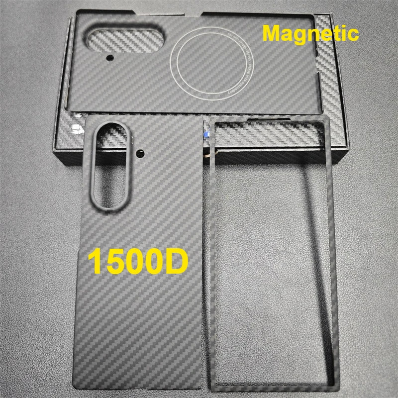 Aramid Magnetic Case For Samsung Galaxy Z Fold 7 Carbon Fiber Cover For Magsafe Case Shell Cover Mobile Phone Accessories