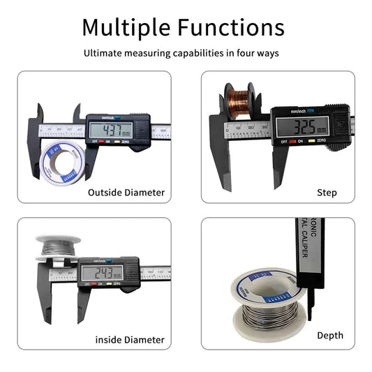 Measuring Tool Digital Ruler 150mm 100mm Electronic Digital Caliper Carbon Fiber Dial Vernier Caliper Gauge Micrometer
