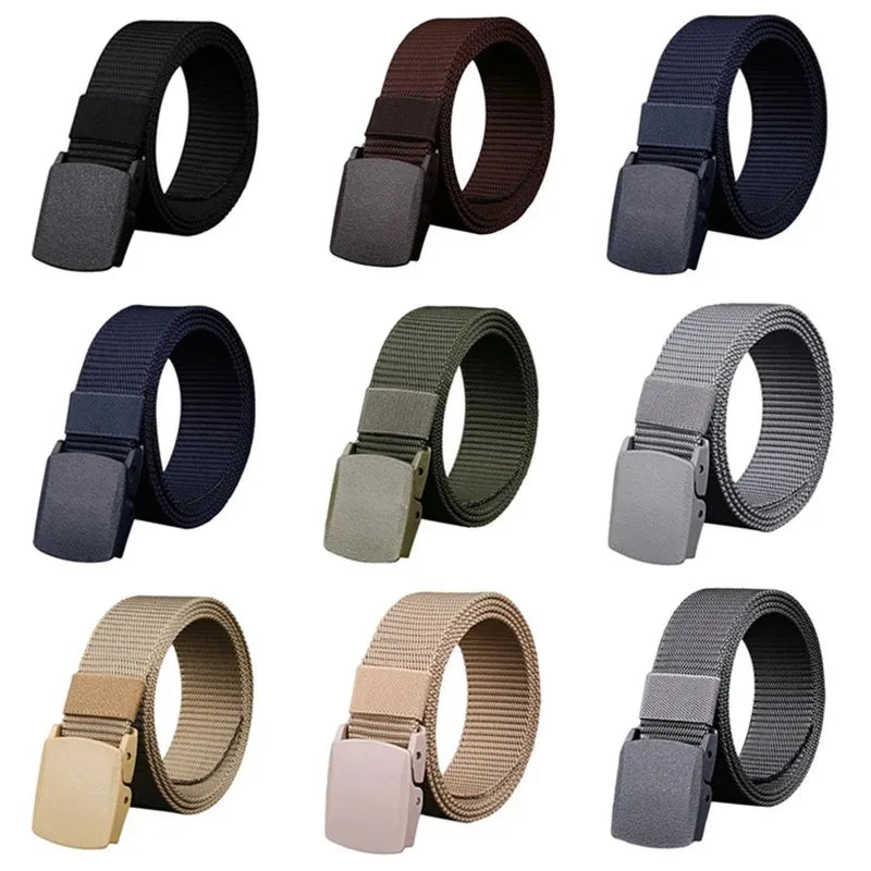 New Men's Automatic Buckle Belt Outdoor Hunting Hiking Daily Work Sports Tactical Waist Belt Hunting Clothing Accessory