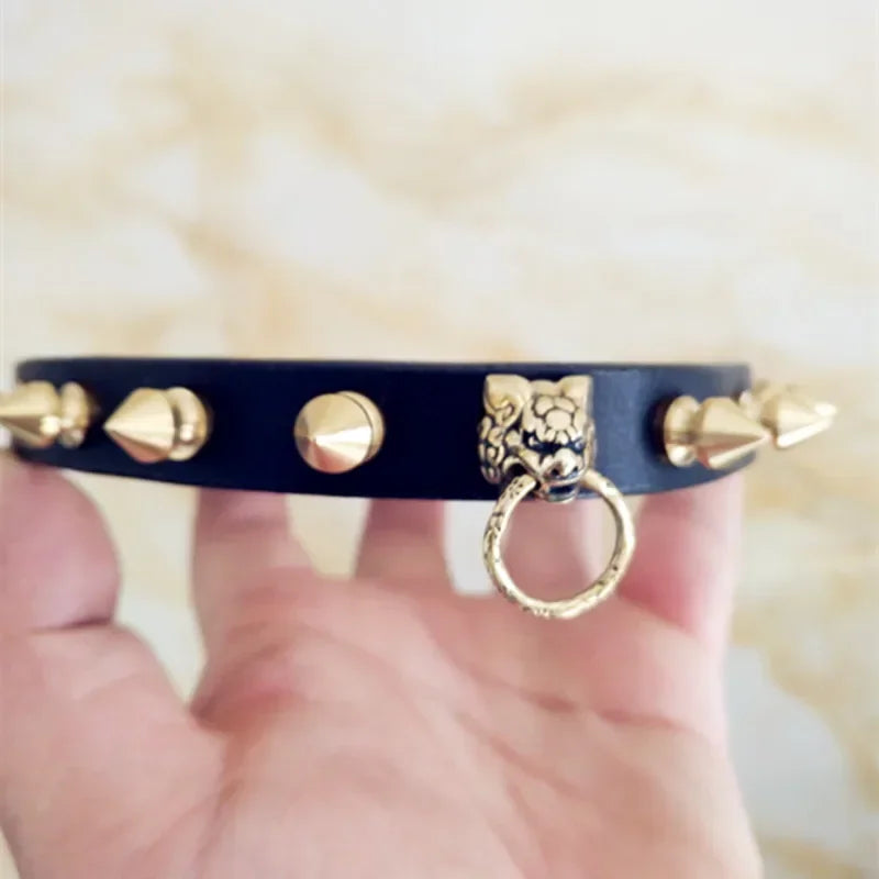 Handmade Cowhide Pet Collar Small and Medium Dog Collar Shiba Inu Corgi French Bulldog Collar Dogs Accessories  Correa Perro