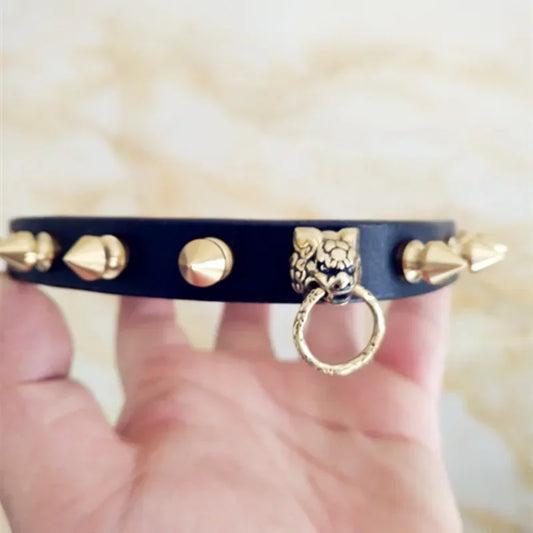 Handmade Cowhide Pet Collar Small and Medium Dog Collar Shiba Inu Corgi French Bulldog Collar Dogs Accessories  Correa Perro