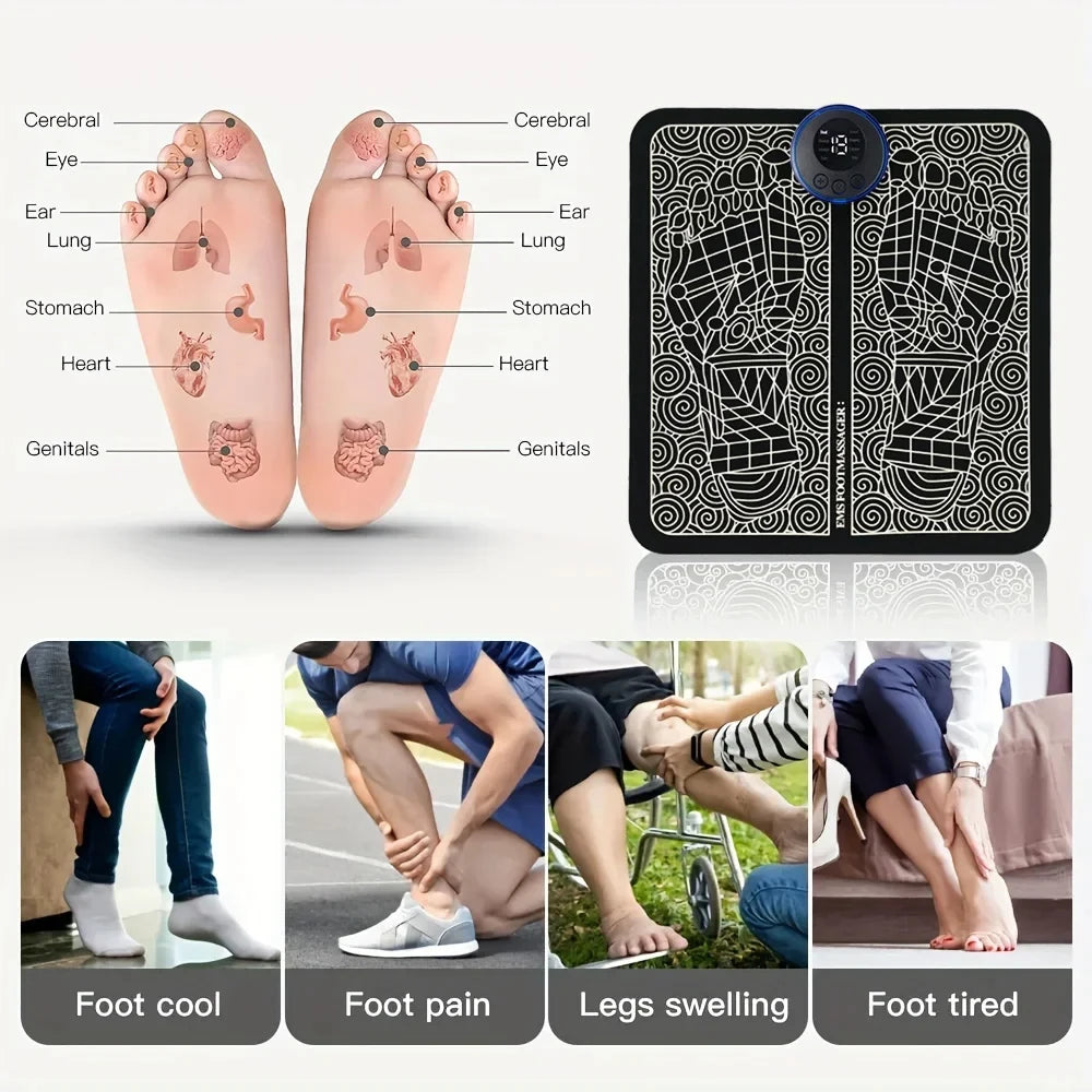 Electric Foot Massager Pad Muscle Massage Relaxation Trainer For Massage Fitness Outdoor Sport Home Family Relax