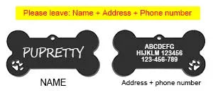 Pet ID Tag Personalized Free Engraved Keychain for Cat Puppy Dog Tag Pendant Keyring Bone Paw Bone Pet Accessories