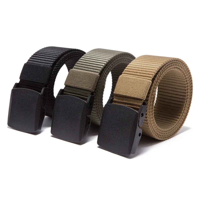 New Men's Automatic Buckle Belt Outdoor Hunting Hiking Daily Work Sports Tactical Waist Belt Hunting Clothing Accessory