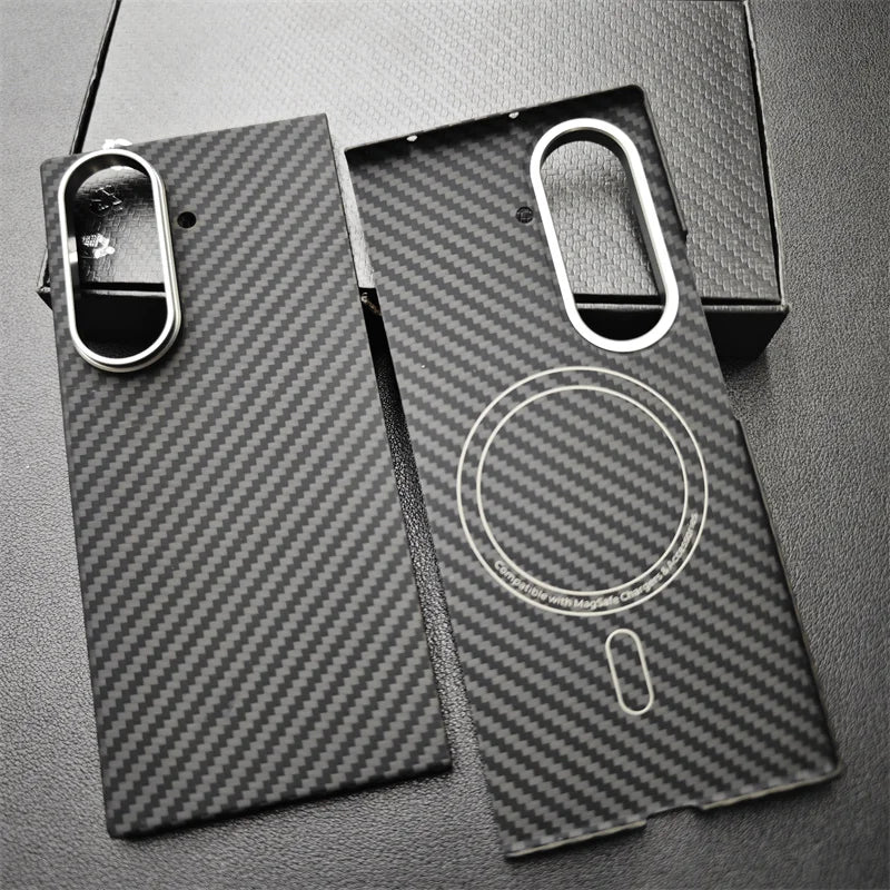 Aramid Magnetic Case For Samsung Galaxy Z Fold 7 Carbon Fiber Cover For Magsafe Case Shell Cover Mobile Phone Accessories