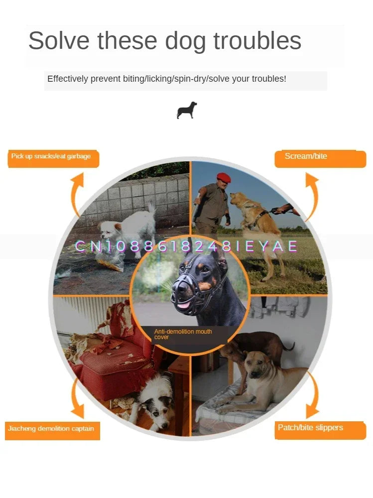 Medium and Large Dog Muzzle Golden Retriever Labrador Doberman Breathable Mouth Cover Dogs Accessories Pet Supplies