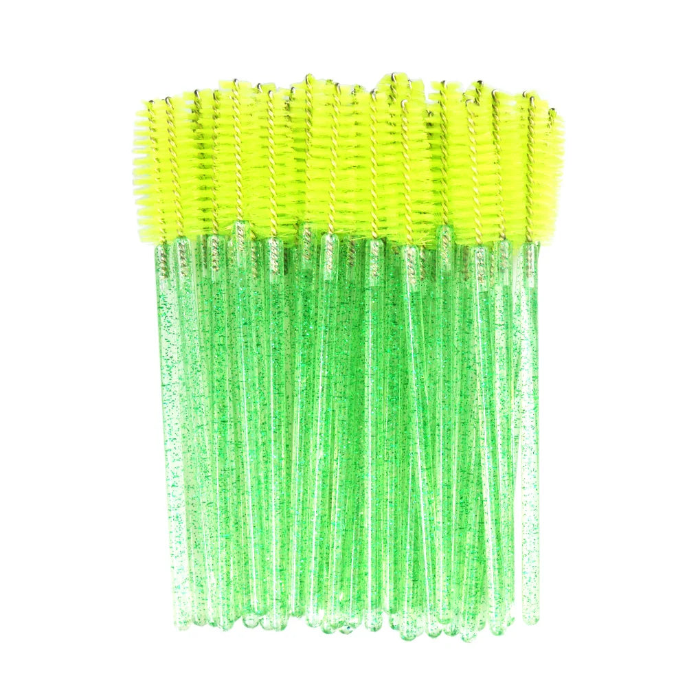 Disposable Crystal Eyelashes Brush Comb 50Pcs Eye Lashes Extension Mascara Wands Makeup Professional Makeup Beauty Tool