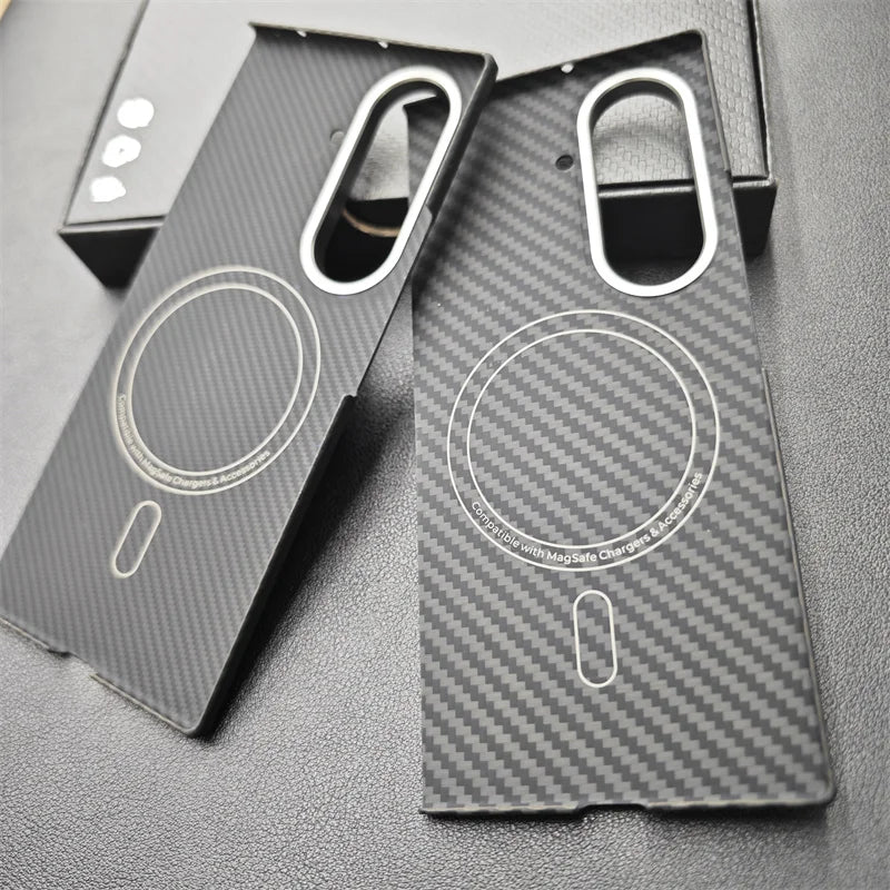 Aramid Magnetic Case For Samsung Galaxy Z Fold 7 Carbon Fiber Cover For Magsafe Case Shell Cover Mobile Phone Accessories