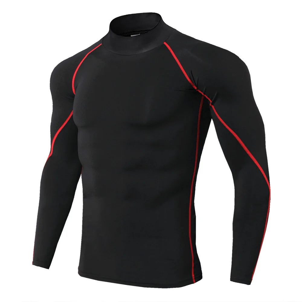 Men Compression Long Sleeve T Shirt Sportswear Male Skinny Tshirt Elastic Track Tracksuit Clothing Gyms Fitness T-shirt For Men
