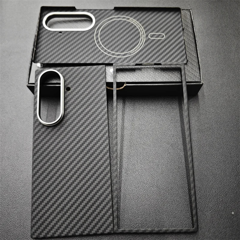 Aramid Magnetic Case For Samsung Galaxy Z Fold 7 Carbon Fiber Cover For Magsafe Case Shell Cover Mobile Phone Accessories