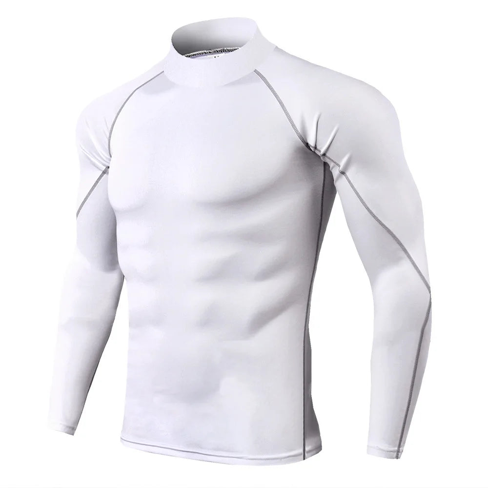 Men Compression Long Sleeve T Shirt Sportswear Male Skinny Tshirt Elastic Track Tracksuit Clothing Gyms Fitness T-shirt For Men