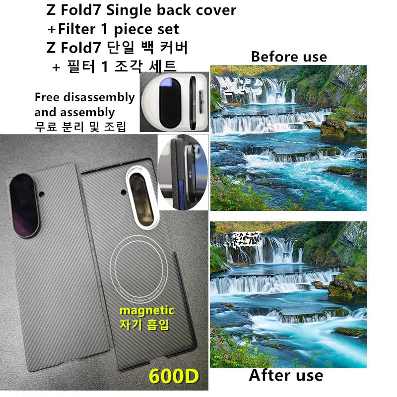 Aramid Magnetic Case For Samsung Galaxy Z Fold 7 Carbon Fiber Cover For Magsafe Case Shell Cover Mobile Phone Accessories