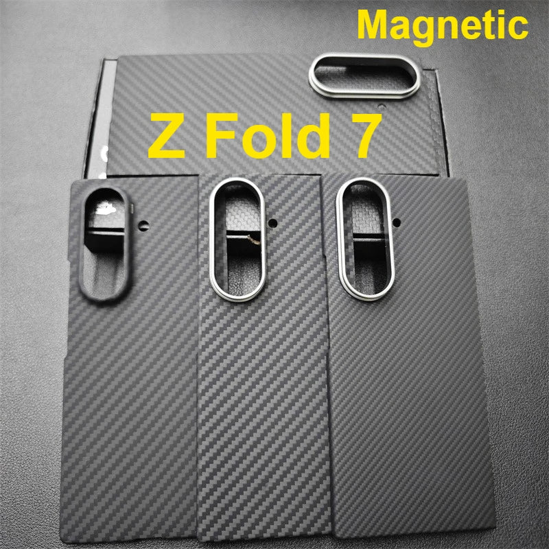Aramid Magnetic Case For Samsung Galaxy Z Fold 7 Carbon Fiber Cover For Magsafe Case Shell Cover Mobile Phone Accessories