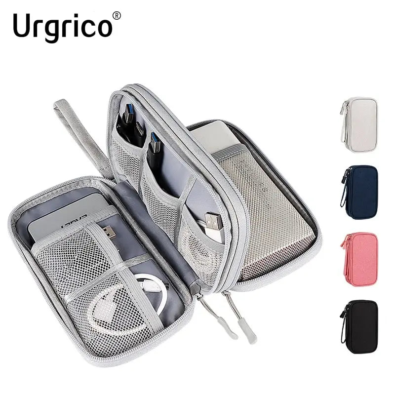 Data Cable Storage Bag Waterproof Portable Carry Case Layers Storage Bag Travel Organizer Bag for Cable Cord USB Charger