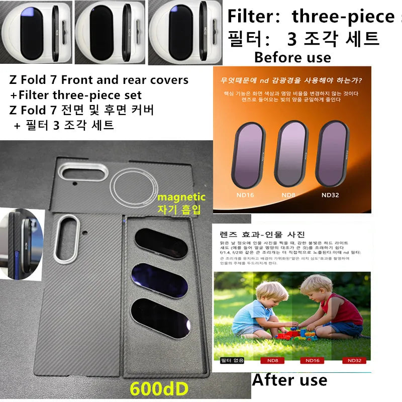 Aramid Magnetic Case For Samsung Galaxy Z Fold 7 Carbon Fiber Cover For Magsafe Case Shell Cover Mobile Phone Accessories