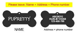 Pet ID Tag Personalized Free Engraved Keychain for Cat Puppy Dog Tag Pendant Keyring Bone Paw Bone Pet Accessories