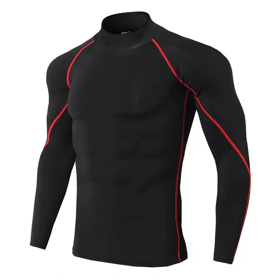 Men Compression Long Sleeve T Shirt Sportswear Male Skinny Tshirt Elastic Track Tracksuit Clothing Gyms Fitness T-shirt For Men