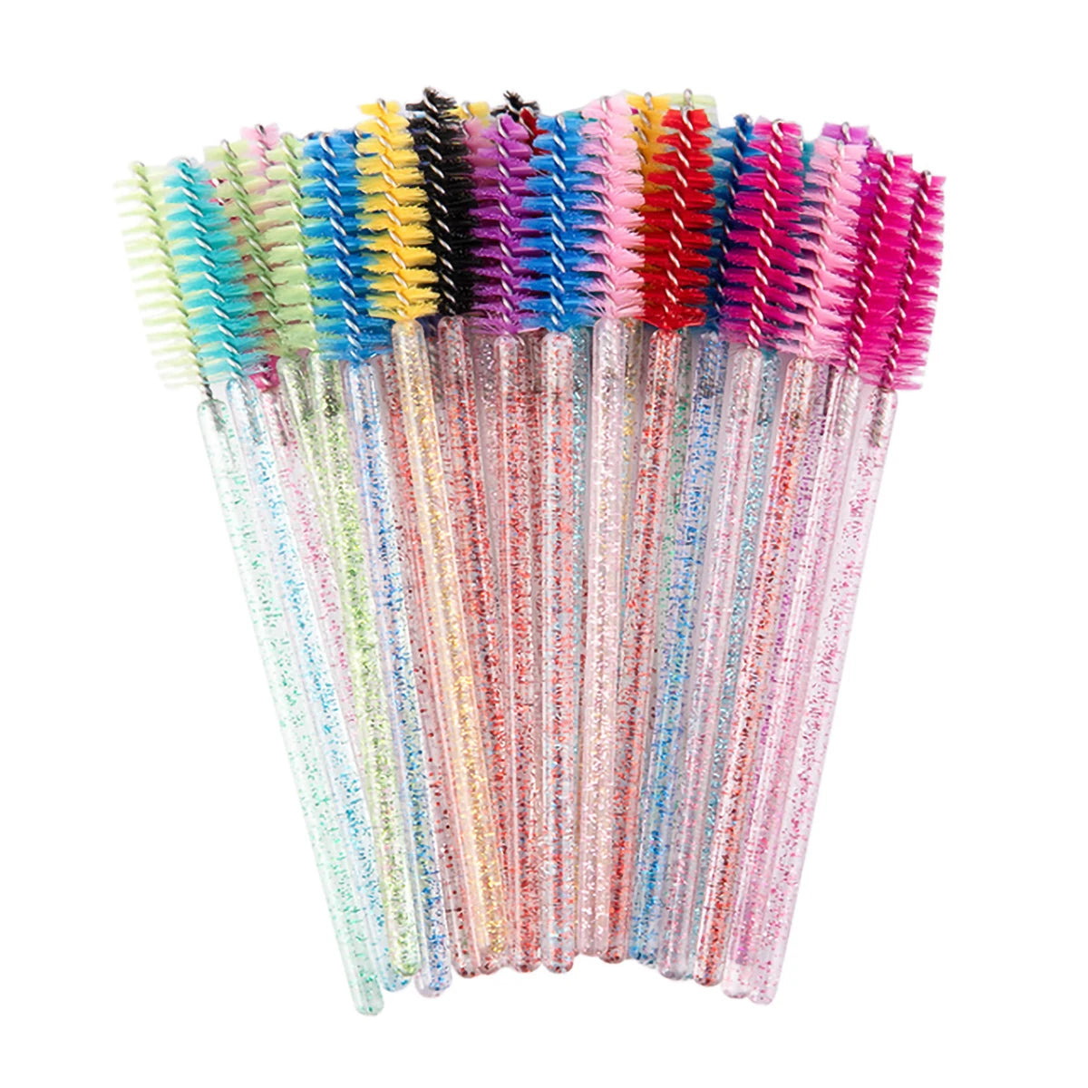 Disposable Crystal Eyelashes Brush Comb 50Pcs Eye Lashes Extension Mascara Wands Makeup Professional Makeup Beauty Tool