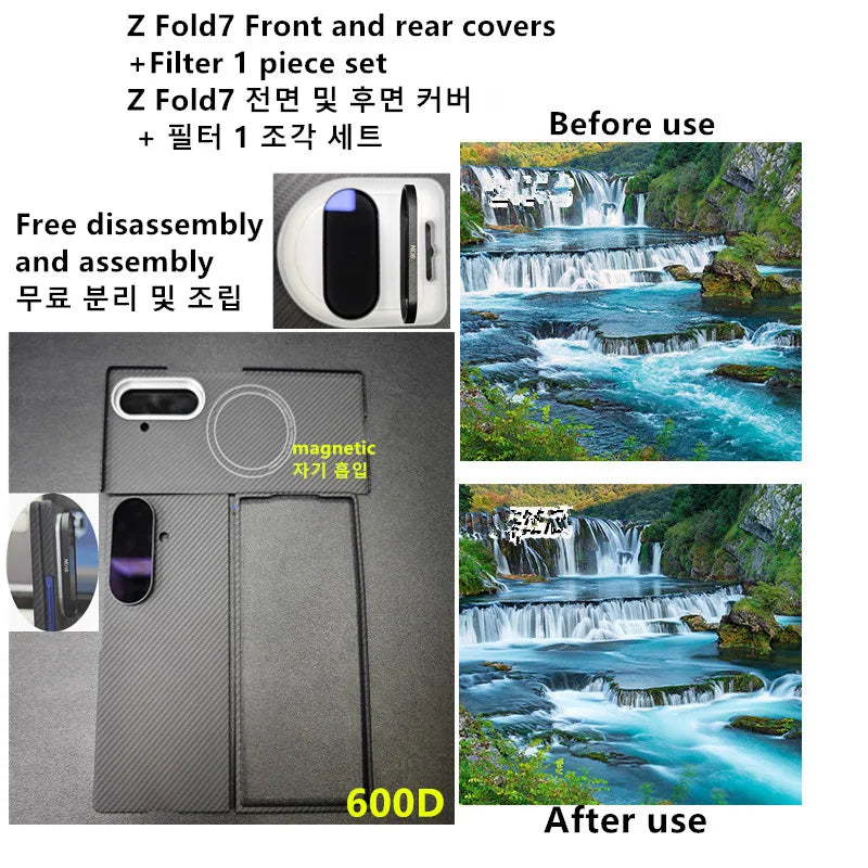 Aramid Magnetic Case For Samsung Galaxy Z Fold 7 Carbon Fiber Cover For Magsafe Case Shell Cover Mobile Phone Accessories