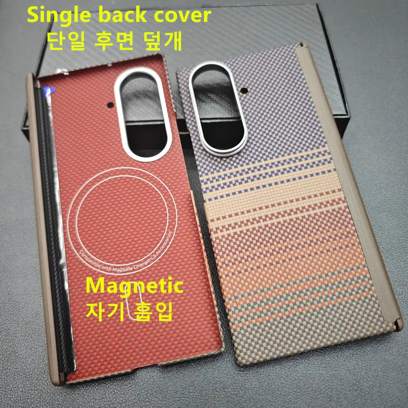 Aramid Magnetic Case For Samsung Galaxy Z Fold 7 Carbon Fiber Cover For Magsafe Case Shell Cover Mobile Phone Accessories